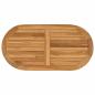 Preview: Tischplatte Oval Massives Teakholz Natur