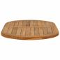 Preview: Tischplatte Oval Massives Teakholz Natur