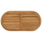 Preview: Tischplatte Oval Massives Teakholz Natur