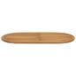 Preview: Tischplatte Oval Massives Teakholz Natur