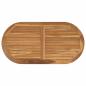 Preview: Tischplatte Oval Massives Teakholz Natur