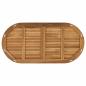 Preview: Tischplatte Oval Massives Teakholz Natur