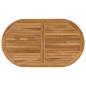 Preview: Tischplatte Oval Massives Teakholz Natur