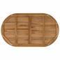 Preview: Tischplatte Oval Massives Teakholz Natur