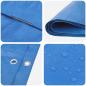 Preview: Plane mit Ösen Blau 8 x 12 m 90 gsm PE