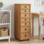 Preview: ARDEBO.de - Rollcontainer mit Schubladen CORONA Honigbraun