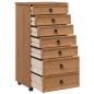 Preview: Rollcontainer mit Schubladen CORONA Honigbraun