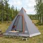 Preview: ARDEBO.de - 3 Personen Grau und Orange 185T Polyester mit PU-Beschichtung