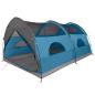 Preview: Tunnelzelt mit wasserdichtem Regenfly 10 Personen Blau