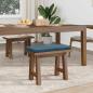 Preview: Bankkissen Samt Blau Tiefe 35 cm