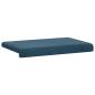 Preview: Bankkissen Samt Blau Tiefe 35 cm