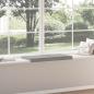 Preview: Bankkissen Samt Hellgrau Tiefe 35 cm