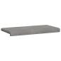 Preview: Bankkissen Samt Hellgrau Tiefe 35 cm