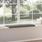 Preview: Bankkissen Samt Dunkelgrau Tiefe 35 cm