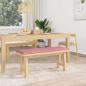 Preview: Bankkissen Samt Rosa Tiefe 35 cm