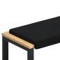 Preview: Bankkissen Samt Schwarz Tiefe 35 cm