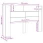 Preview: Stauraum-Kopfteil mit LED Altholz-Optik 160 cm Holzwerkstoff