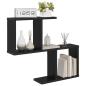 Preview: Wandregal Schwarz Eichen-Optik 60 x 12 x 50,5 cm Holzwerkstoff