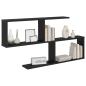 Preview: Wandregal Schwarz Eichen-Optik 100 x 12 x 50,5 cm Holzwerkstoff