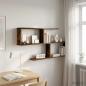 Preview: ARDEBO.de - Wandregal Raucheiche 100 x 12 x 50,5 cm Holzwerkstoff