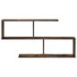 Preview: Wandregal Raucheiche 100 x 12 x 50,5 cm Holzwerkstoff