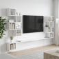 Preview: ARDEBO.de - Wandmontiertes TV-Regal Weiß 200 x 15 x 94 cm Holzwerkstoff
