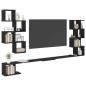 Preview: Wandmontiertes TV-Regal Schwarze Eiche 200 x 15 x 94 cm
