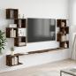 Preview: ARDEBO.de - Wandmontiertes TV-Regal Räuchereiche 200 x 15 x 94 cm