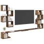 Preview: Wandmontiertes TV-Regal Altholz 200 x 15 x 94 cm Holzwerkstoff