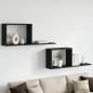 Preview: ARDEBO.de - Schweberegale 2 stk. Schwarze Eiche 80 x 15 x 30 cm