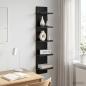 Preview: ARDEBO.de - Wandregal Schwarze Eiche 22 x 15 x 100 cm Holzwerkstoff