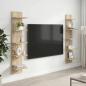 Preview: ARDEBO.de - Wandregal 2 Stk. Sonoma-Eiche 22 x 15 x 100 cm Holzwerkstoff