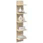 Preview: Wandregal 2 Stk. Sonoma-Eiche 22 x 15 x 100 cm Holzwerkstoff