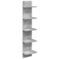 Preview: Wandregal Betongrau 22 x 15 x 100 cm Holzwerkstoff