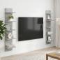 Preview: ARDEBO.de - Wandregal 2 Stk. Betongrau 22 x 15 x 100 cm Holzwerkstoff