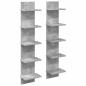 Preview: Wandregal 2 Stk. Betongrau 22 x 15 x 100 cm Holzwerkstoff