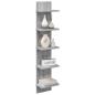 Preview: Wandregal Sonoma-Grau 22 x 15 x 100 cm Holzwerkstoff