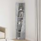 Preview: ARDEBO.de - Eckschrank 27,5x27x140cm Holzwerkstoff Betongrau