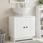 Preview: ARDEBO.de - Waschbeckenschrank EDE Hochglanz Weiß 59,5 x 31,5 x 59 cm
