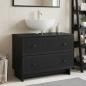 Preview: ARDEBO.de - Waschbeckenschrank EDE Schwarz 82 x 41 x 59 cm Holzwerkstoff