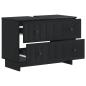Preview: Waschbeckenschrank EDE Schwarz 82 x 41 x 59 cm Holzwerkstoff