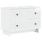 Preview: ARDEBO.de - Waschbeckenschrank EDE Hochglanz Weiß 82 x 41 x 59 cm