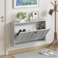 Preview: ARDEBO.de - Wandmontierter Schuhschrank EDE 71 x 17 x 43 cm Holzwerkstoff