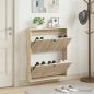 Preview: ARDEBO.de - Wandmontierter Schuhschrank EDE 71 x 17 x 86 cm Holzwerkstoff