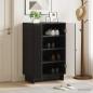 Preview: ARDEBO.de - Schuhschrank EDE 59,5 x 39,5 x 90 cm Holzwerkstoff Schwarz