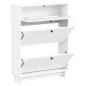 Preview: Schuhschrank EDE 78 x 24 x 103 cm Holzwerkstoff Weiß