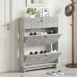 Preview: ARDEBO.de - Schuhschrank EDE 78 x 24 x 103 cm Holzwerkstoff Betongrau