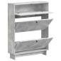 Preview: Schuhschrank EDE 78 x 24 x 103 cm Holzwerkstoff Betongrau