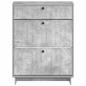 Preview: Schuhschrank EDE 78 x 24 x 103 cm Holzwerkstoff Betongrau
