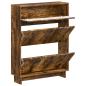 Preview: Schuhschrank EDE 78 x 24 x 103 cm Holzwerkstoff Raucheiche